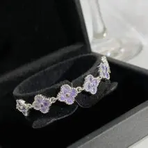 Colorful Crystal Clover Bracelet - ArtGalleryZen