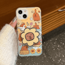 Cute Capybara iPhone Case With Accessories - ArtGalleryZen