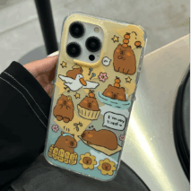 Cute Capybara iPhone Case With Accessories - ArtGalleryZen