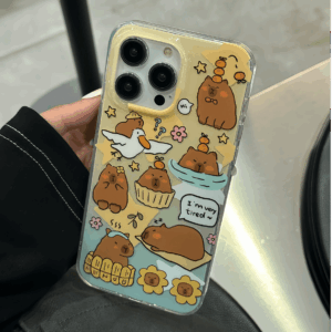 Cute Capybara iPhone Case With Accessories - ArtGalleryZen