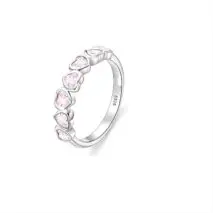 Cute CZ Inlaid Heart Matching Ring - ArtGalleryZen