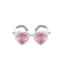 Cute Heart Shape Sunglasses Crystal Love Ring - ArtGalleryZen