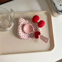 Cute Hello Kitty Shaped Fabric Coaster - ArtGalleryZen