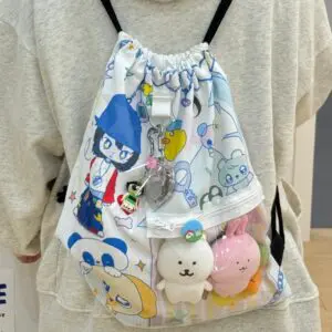 Cute Hip Hop Girl Kpop Fan Display Drawstring Backpack - ArtGalleryZen