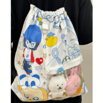 Cute Hip Hop Girl Kpop Fan Display Drawstring Backpack - ArtGalleryZen