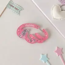 Cute Lucky Clover Strawberry Wing Kpop Acrylic Keychain Carabiner - ArtGalleryZen