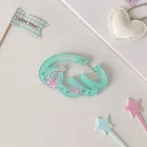 Cute Lucky Clover Strawberry Wing Kpop Acrylic Keychain Carabiner - ArtGalleryZen