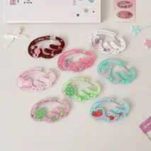 Cute Lucky Clover Strawberry Wing Kpop Acrylic Keychain Carabiner - ArtGalleryZen