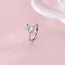 Cute Opal Rabbit Ring - ArtGalleryZen