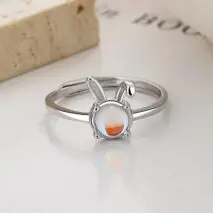 Cute Opal Rabbit Ring - ArtGalleryZen