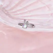Cute Opal Rabbit Ring - ArtGalleryZen