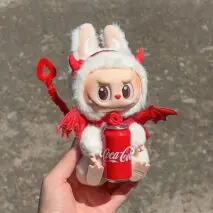 Cute Pink Bow Angel Wings Labubu 17cm Doll Clothes - ArtGalleryZen