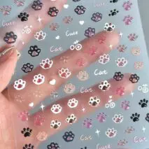 Cute Pink Cat Claw Jelly Nail Art Decoration Stickers DIY Nail Ornament - ArtGalleryZen