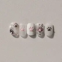 Cute Pink Cat Claw Jelly Nail Art Decoration Stickers DIY Nail Ornament - ArtGalleryZen