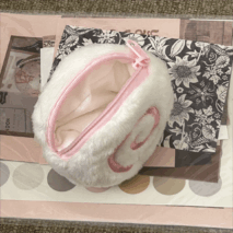 Cute Pink Narutomaki Plush Earphone Case Coin Purse - ArtGalleryZen