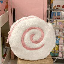 Cute Pink Narutomaki Plush Earphone Case Coin Purse - ArtGalleryZen