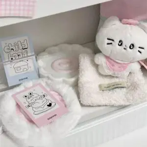 Cute Plush Narutomaki Square Plush Coaster - ArtGalleryZen