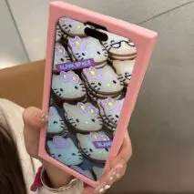 Cute Rilakkuma Hello Kitty Chocolate Silicone iPhone Case - ArtGalleryZen
