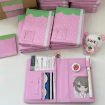 Cute Strawberry Panda Passport Holder Cover - ArtGalleryZen