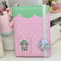 Cute Strawberry Panda Passport Holder Cover - ArtGalleryZen