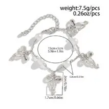 Dainty Bowknot Tassel Pearl Chain Bracelet - ArtGalleryZen