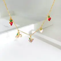 Dainty Colorful Crystal Fruits Bracelet - ArtGalleryZen