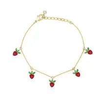 Dainty Colorful Crystal Fruits Bracelet - ArtGalleryZen