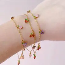 Dainty Colorful Crystal Fruits Bracelet - ArtGalleryZen