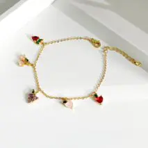 Dainty Colorful Crystal Fruits Bracelet - ArtGalleryZen
