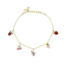 Dainty Colorful Crystal Fruits Bracelet - ArtGalleryZen