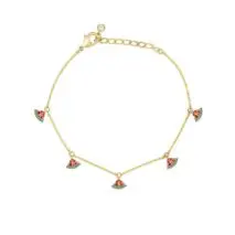 Dainty Colorful Crystal Fruits Bracelet - ArtGalleryZen