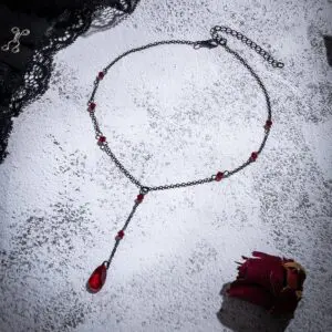 Dainty Crystal Pendant Y Necklace - ArtGalleryZen