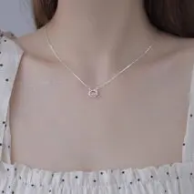 Dainty CZ Inlaid Hello Kitty Necklace - ArtGalleryZen