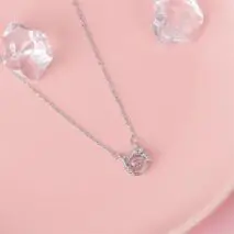 Dainty CZ Inlaid Hello Kitty Necklace - ArtGalleryZen