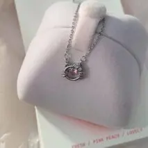 Dainty CZ Inlaid Hello Kitty Necklace - ArtGalleryZen