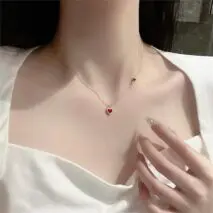 Dainty CZ Inlaid Lock And Key Heart Necklace - ArtGalleryZen