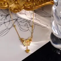 Dainty Gold Bowknot Necklace - ArtGalleryZen