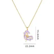 Dainty Gold Silver Tone Bowknot Heart CZ Pendant Necklace - ArtGalleryZen