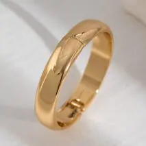 Delicate Gold Silver Plated Glossy Bangle Bracelet - ArtGalleryZen