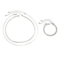 Elegant Layered Snake Chain Necklace Bracelet Set - ArtGalleryZen