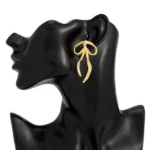 Elegant Ribbon Bowknot Stud Earrings - ArtGalleryZen