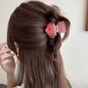 Elegant Rose Flower Hair Claw - ArtGalleryZen