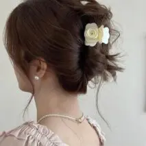 Elegant Rose Flower Hair Claw - ArtGalleryZen