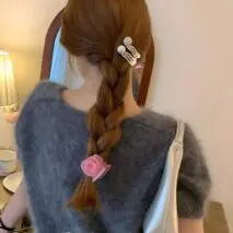 Elegant Rose Flower Hair Claw - ArtGalleryZen