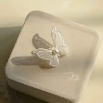 Embroidery Lace Butterfly Earrings - ArtGalleryZen