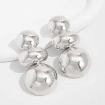 Exaggerated Circular Oval Splicing Stud Earrings - ArtGalleryZen