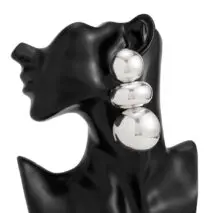 Exaggerated Circular Oval Splicing Stud Earrings - ArtGalleryZen