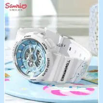 Genuine Sanrio Cinnamoroll Waterproof Multifunction Electronic Dual Display Quartz Watch - ArtGalleryZen