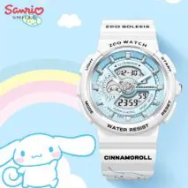 Genuine Sanrio Cinnamoroll Waterproof Multifunction Electronic Dual Display Quartz Watch - ArtGalleryZen