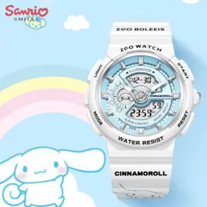 Genuine Sanrio Cinnamoroll Waterproof Multifunction Electronic Dual Display Quartz Watch - ArtGalleryZen